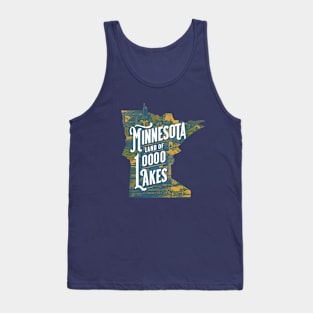 Minnesota Land of 10,000 Lakes Tank Top